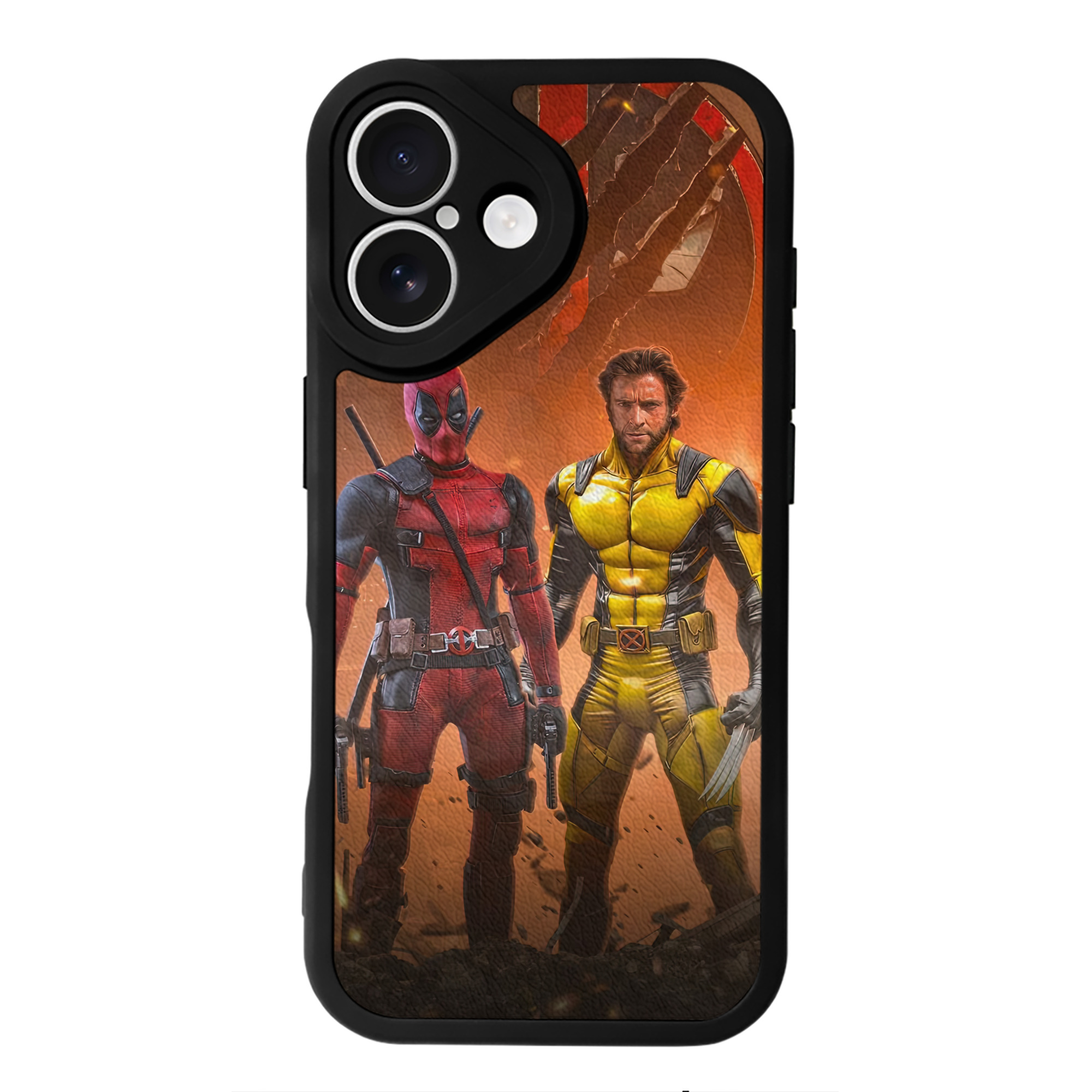 （画像用） Deadpool デッドプール 【iPhone 16シリーズ対応】シリコンスマホケース（レザー調） 材質：シリコン